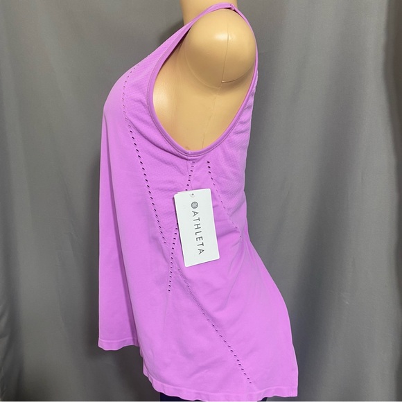 Athleta Foothilll Tank Top Plumeria Purple Medium Athletic Top - Picture 5 of 11